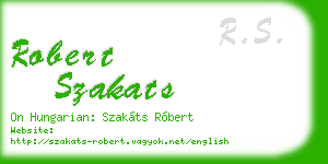 robert szakats business card